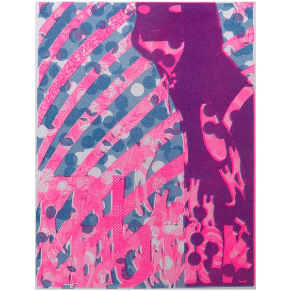 Risograph Print Caution Pink full