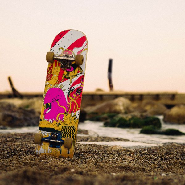 King skateboard deck beach