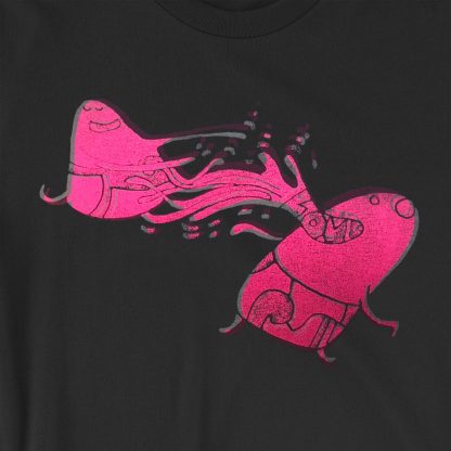 t-shirt SPLUV vintage black pink close