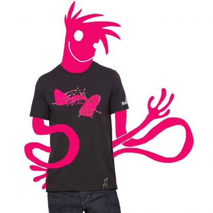 t-shirt SPLUV vintage black pink guy